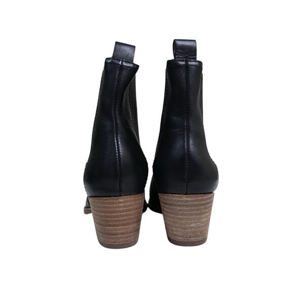 Madewell Womens 6 The Western Ankle Boot in Black Leather - Picture 6 of 10